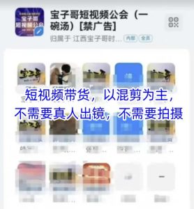 宝子哥头部团队短视频带货，以混剪为主，不需要真人出镜，不需要拍摄【更新26年3月】-一起网赚吧