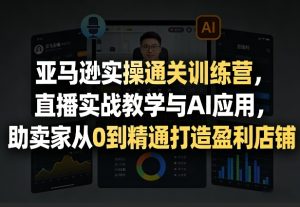 亚马逊实操通关训练营,直播实战教学与AI应用,助卖家从0到精通打造盈利店铺(更新3月)-一起网赚吧
