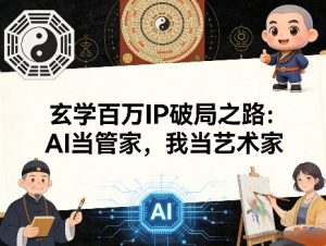 玄学百万IP破局之路：AI当管家，我当艺术家-一起网赚吧