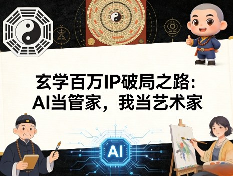 玄学百万IP破局之路：AI当管家，我当艺术家-一起网赚吧