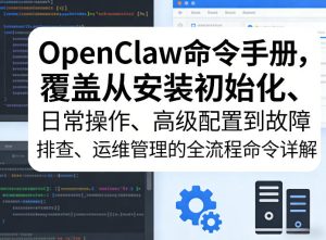 OpenClaw命令手册,覆盖从安装初始化、日常操作、高级配置到故障排查、运维管理的全流程命令详解-一起网赚吧