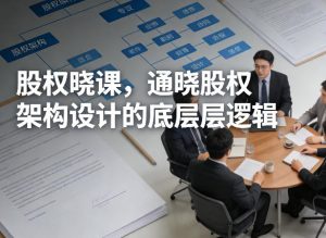 股权晓课，通晓股权架构设计的底层逻辑-一起网赚吧