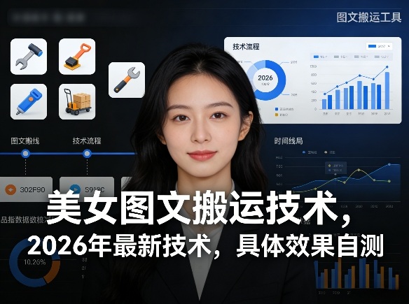 美女图文搬运技术，2026年最新技术，具体效果自测-一起网赚吧