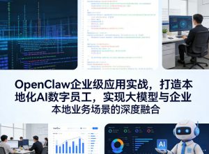 OpenClaw企业级应用实战，打造本地化AI数字员工，实现大模型与企业本地业务场景的深度融合-一起网赚吧