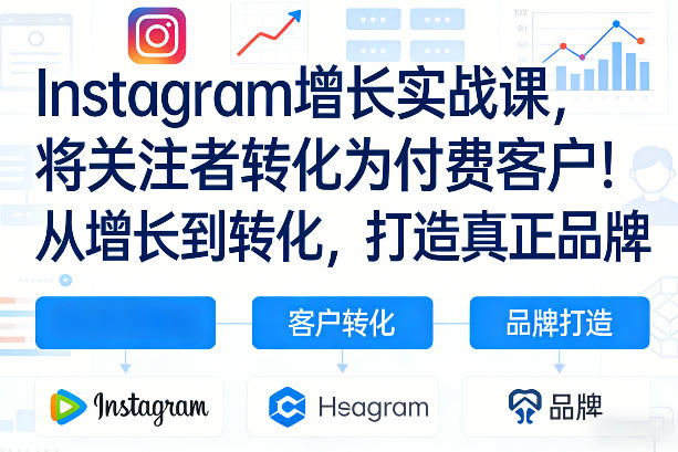 Instagram增长实战课，将关注者转化为付费客户！从增长到转化，打造真正品牌（双语字幕）-一起网赚吧