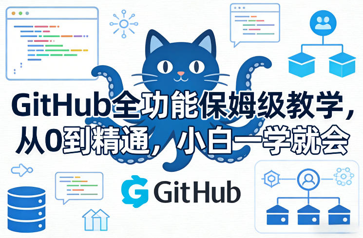 GitHub全功能保姆级教学，从0到精通，小白一学就会-一起网赚吧