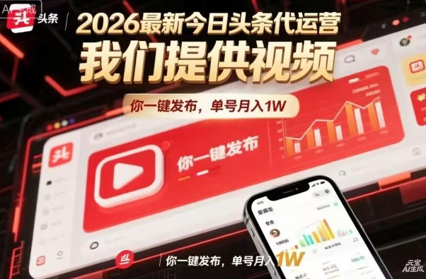 今日头条躺賺模式，你9我1，操作简单，一键发布，单机日入数百，长期合作【揭秘】-一起网赚吧