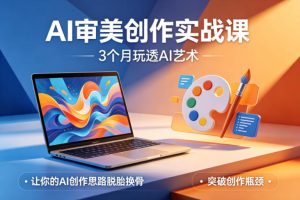 AI审美创作实战课,3个月玩透AI艺术,让你的AI创作思路脱胎换骨,突破创作瓶颈-一起网赚吧