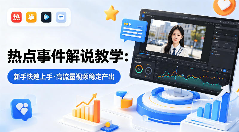 某大V的热点事件解说教学，新手也能快速上手，稳定产出高流量解说视频-一起网赚吧