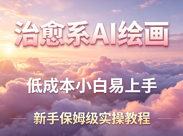 治愈系AI绘画提示词项目，低成本小白易上手，每天10分钟，新手保姆级实操教程-一起网赚吧