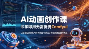 AI动画创作课，即学即用无需折腾Comfyui，让动画设计师在AI时代掌握“未来式”的全新的动画创作流程-一起网赚吧