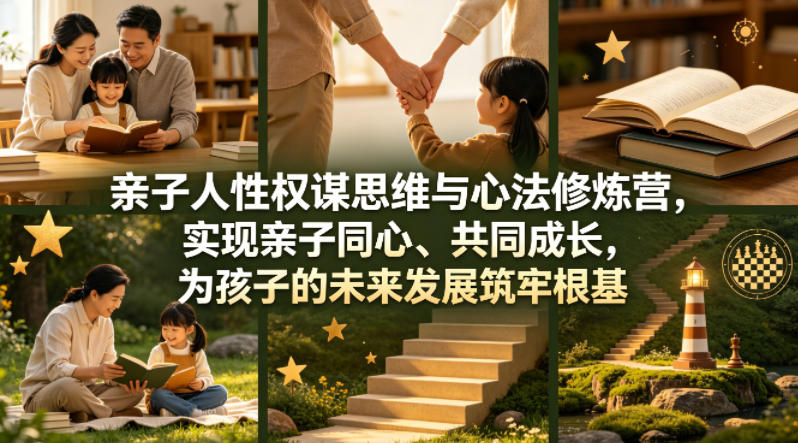 亲子人性权谋思维与心法修炼营，实现亲子同心、共同成长，为孩子的未来发展筑牢根基【音频】-一起网赚吧