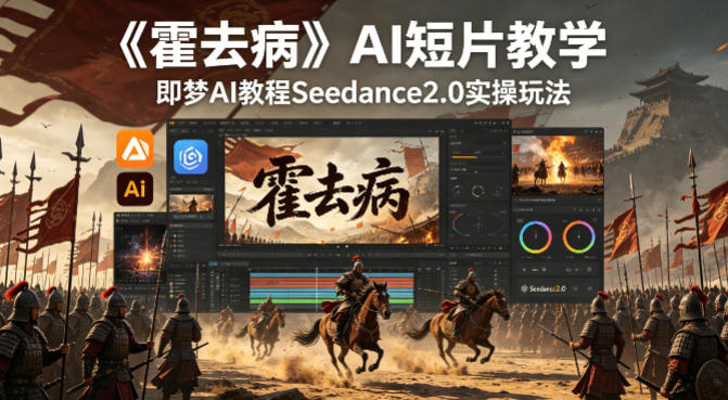 《霍去病》AI短片教学，即梦AI教程Seedance2.0实操玩法-一起网赚吧