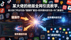 某大佬的绝版全网引流教学，各大热门平台引流+”骚操作”截流+软件黑科技引流+冷门渠道引流等-一起网赚吧