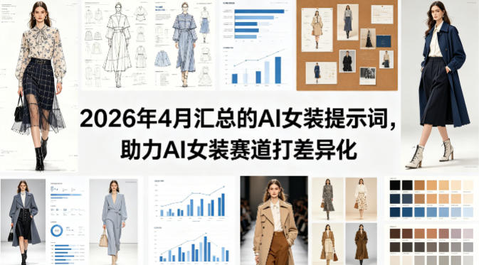 2026年4月汇总的AI女装提示词，助力AI女装赛道打差异化-一起网赚吧