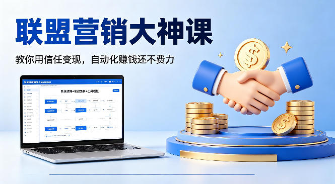 联盟营销大神课，教你用信任变现，自动化賺钱还不费力【原创双语字幕】-一起网赚吧