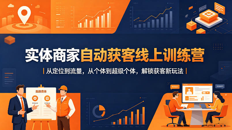 实体商家自动获客线上训练营｜从定位到流量，从个体到超级个体，解锁获客新玩法-一起网赚吧