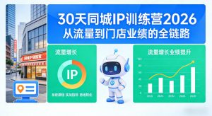 30天同城IP训练营2026年，从流量到门店业绩的全链路-一起网赚吧
