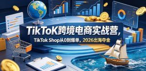 TikToK跨境电商实战营，TikTok Shop从0到爆单，2026出海夺金-一起网赚吧