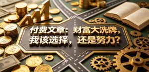 付费文章：财富大洗牌，我该选择，还是努力？-一起网赚吧