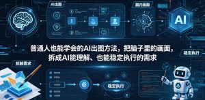 普通⼈也能学会的AI出图⽅法，把脑子里的画面，拆成AI能理解、也能稳定执行的需求【文档】-一起网赚吧