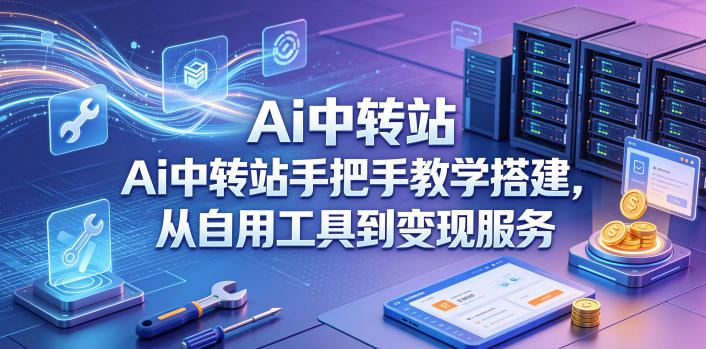 Ai中转站手把手教学搭建，从自用工具到变现服务-一起网赚吧