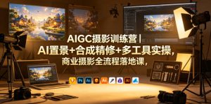 AIGC摄影训练营｜AI置景+合成精修+多工具实操，商业摄影全流程落地课-一起网赚吧