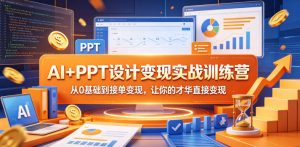 AI+PPT设计变现实战训练营，从0基础到接单变现，让你的才华直接变现-一起网赚吧