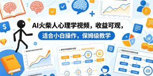 AI火柴人心理学视频，收益可观，适合小白操作，保姆级教学-一起网赚吧