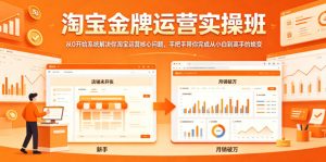 淘宝金牌运营实操班,从0开始系统解决你淘宝运营核心问题,手把手带你完成从小白到高手的蜕变-一起网赚吧