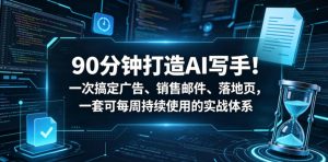 90分钟打造AI写手！一次搞定广告、销售邮件、落地页，一套可每周持续使用的实战体系【原创双语字幕】-一起网赚吧