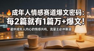 公众号流量主成年人情感心理赛道，流量最大，受众最广的主流赛道之一，平均每2篇就有1篇万爆文章-一起网赚吧