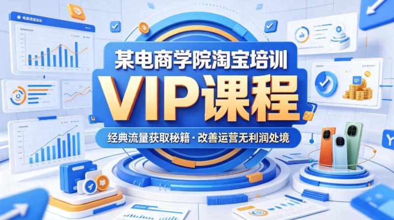 某电商学院淘宝培训VIP课程，各种经典有用的流量获取秘籍，改善运营产品没利润的处境（2026年5月）-一起网赚吧