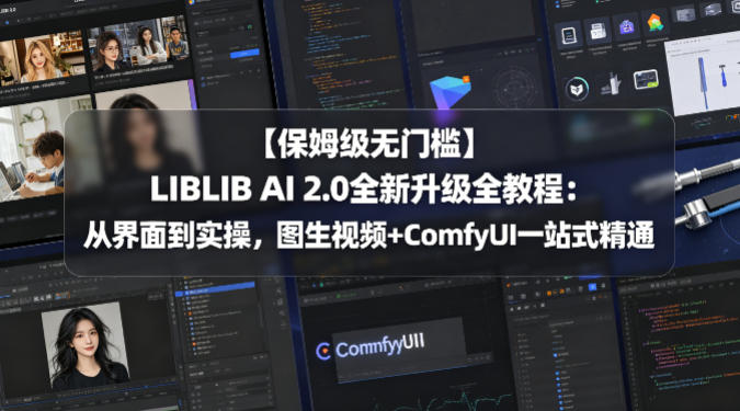 【保姆级无门槛】LIBLIB AI 2.0全新升级全教程：从界面到实操，图生视频+ComfyUI一站式精通-一起网赚吧