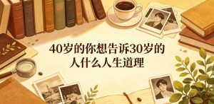 公众号付费文章：40岁的你想告诉30岁的人什么人生道理？-一起网赚吧