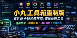 小丸工具箱重制版–高性能全能视频压缩+媒体处理工具｜硬件加速+批量任务+LUT调色+字幕封装-一起网赚吧