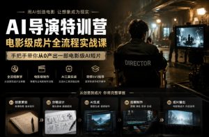 AI导演特训营，电影级成片全流程实战课，手把手带你从0产出一部电影级AI短片-一起网赚吧