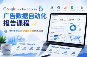 Google Looker Studio广告数据自动化报告课程，成为更专业不被报告折磨的优化师-一起网赚吧