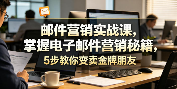 邮件营销实战课，掌握电子邮件营销秘籍，5步教你变卖金牌朋友【原创双语字幕】-一起网赚吧