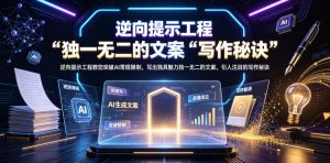 逆向提示工程教您突破AI常规限制，写出独具魅力独一无二的文案，引人注目的写作秘诀【原创双语字幕】-一起网赚吧