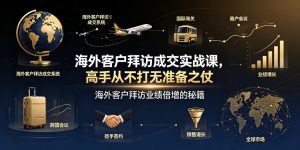 海外客户拜访成交实战课,高手从不打无准备之仗,海外客户拜访业绩倍增的秘籍-一起网赚吧