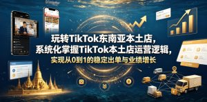 玩转TikTok东南亚本土店，系统化掌握TikTok本土店运营逻辑，实现从0到1的稳定出单与业绩增长-一起网赚吧