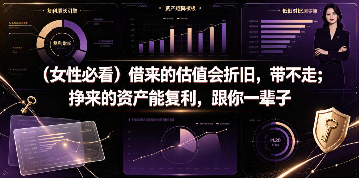 付费文章：（女性必看）借来的估值会折旧，带不走；挣来的资产能复利，跟你一辈子-一起网赚吧