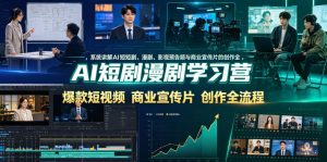 AI短剧漫剧学习营，系统讲解AI短剧、漫剧、影视预告片、爆款短视频与商业宣传片的创作全流程-一起网赚吧