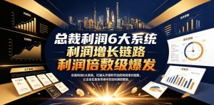 总裁利润6大系统，打通从开源到节流的利润增长链路，让企业在复杂市场中实现利润倍数级爆发-一起网赚吧
