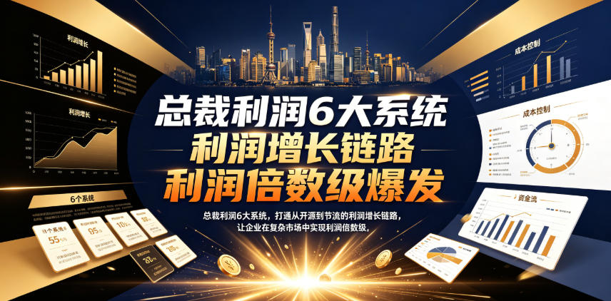 总裁利润6大系统，打通从开源到节流的利润增长链路，让企业在复杂市场中实现利润倍数级爆发-一起网赚吧