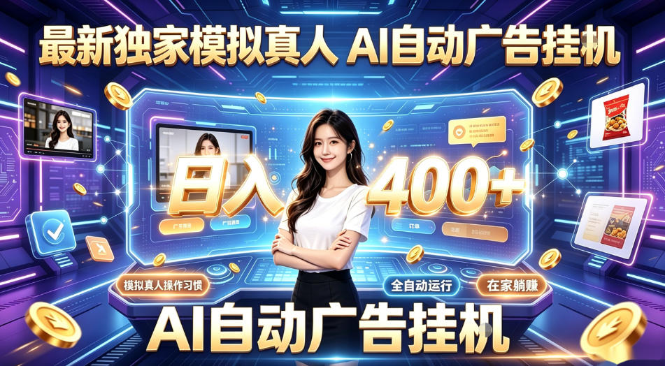最新独家模拟真人，AI自动挂号挂G，日入400+，全程全自动运行，无需人工【揭秘】-一起网赚吧