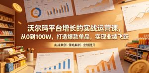 沃尔玛平台增长的实战运营课，从0到100W，打造爆款单品，实现业绩飞跃-一起网赚吧