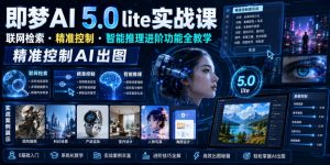 即梦AI 5.0 lite实战课，联网检索・精准控制・智能推理进阶功能全教学，精准控制AI出图-一起网赚吧