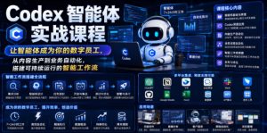 Codex智能体实战课程，让智能体成为你的数字员工，从内容生产到业务自动化，搭建可持续运行的智能工作流-一起网赚吧
